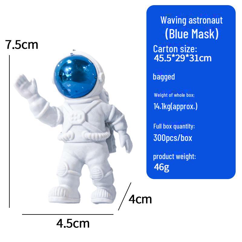 Golden Blue Astronaut Moon Ornament: Creative Space-Themed Decoration and Graduation Gift