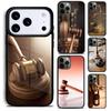 Чехол для телефона с изображением молотка судьи, правосудия для iPhone 17 16 15 Pro Max Air 14 13 12 11 Plus, противоударный чехол