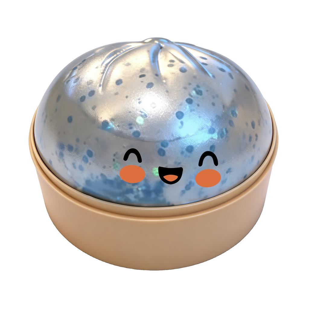 Dumpling Stress Balls Toy with Steamer Simulation Food Squishies Bun Fidget Sensory Toys for Home Desktop Decoration Party Gifts