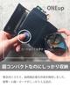 Wallet Compact Card Mini Wallet Made In Japan Genuine Leather Brass [Cliff] Men's (Key Ring-Green)