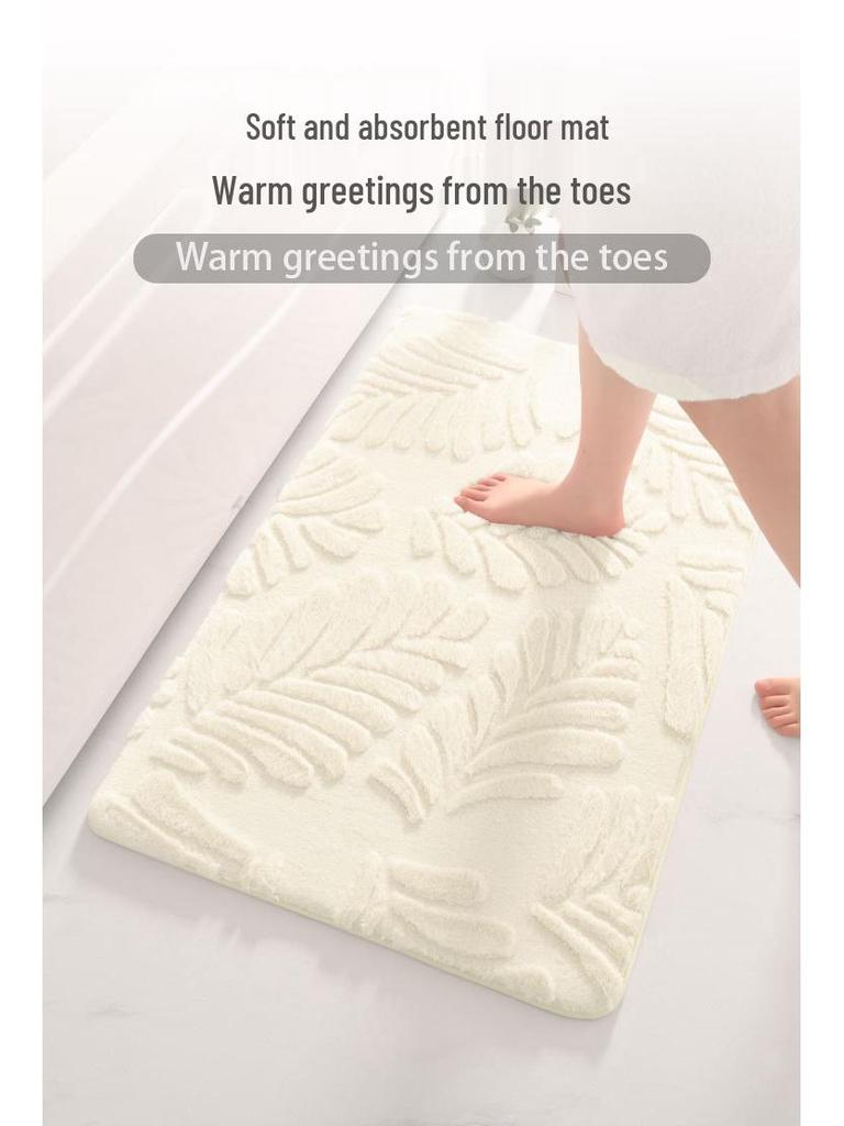Впитывающий коврик из пены с эффектом памяти с противоскользящим покрытием и имитацией кроличьего меха