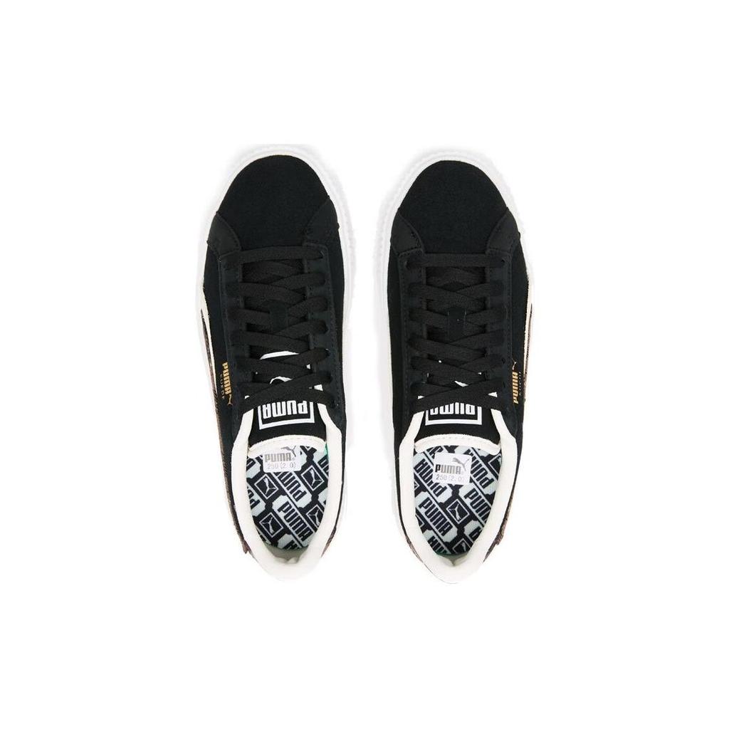 Puma Замшевые кроссовки на платформе, повседневные, с низким верхом, женские, черные 395228-01