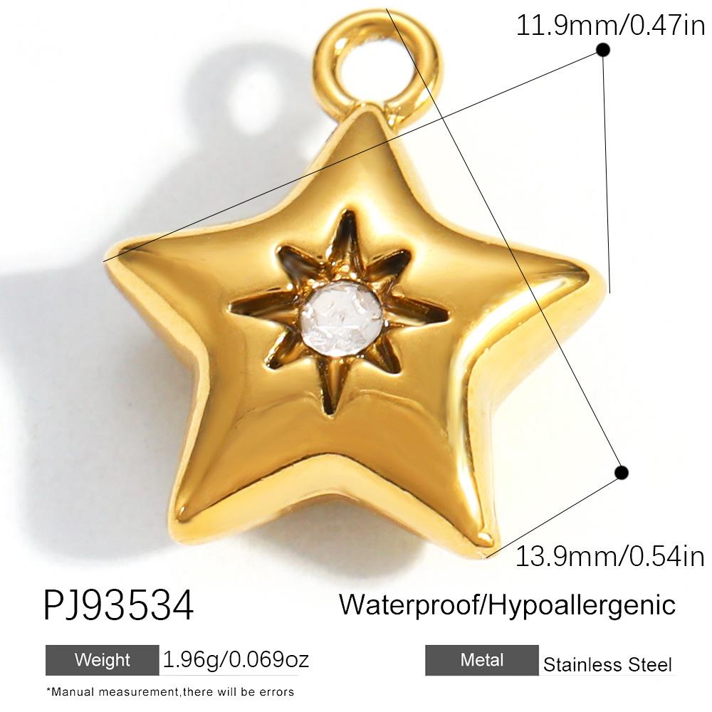 Heart Cat Dog Owl Oil Drop Ocean Style Pendants 18K Gold Plated Stainless Steel Charms Fashion Jewelry Gold Pendants