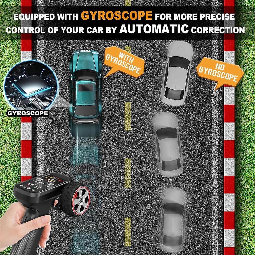 Mini RC Drift Car 1/43 with Gyroscope, 4WD Full Proportional RC Car, 2.4GHZ Hobby Grade Remote Control Cars, RTR Model Vehicle, 20+KM/H High Speed for