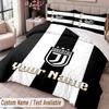 Juventus FC Printed Bedding Set Custom Name Text 1 Duvet Cover 2 Pillowcases For Bedroom