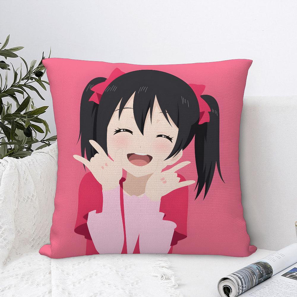 Аниме L-Love Live! Наволочка Декоративная для Дивана Домашняя Двусторонняя Печать Плюшевая Квадратная Наволочка для Подушки Декор Подушки Чехол