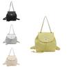 Korean Style Heart Embroidered Pu Shoulder Bag With Chain Chain For Daily Casual Use