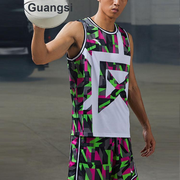 Anta Цветные блоки дышащий баскетбольный свитер и шорты комплект мужской спортивной одежды многоцветный 152021202-4