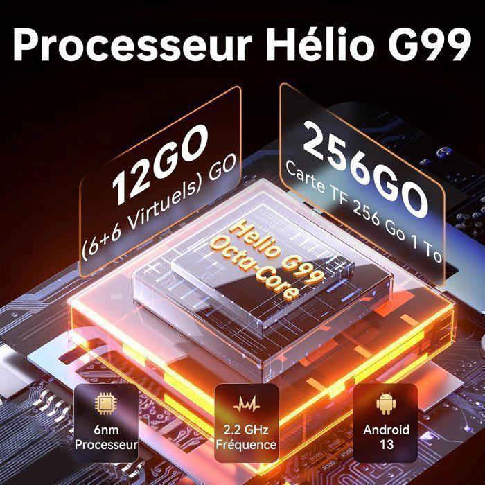 OUKITEL RT8 Tablette Incassable 12GO+256GO 20000mAh Tablette Tactile Durcie 11” Tablette Android 14 48MP Dual SIM/IP68/IP69K Orange