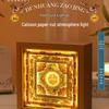Ночник-атмосферник «Удачи Лотос» из бумаги с вырезками для прикроватной тумбочки, свадьбы, дня рождения, культурный и креативный подарок.