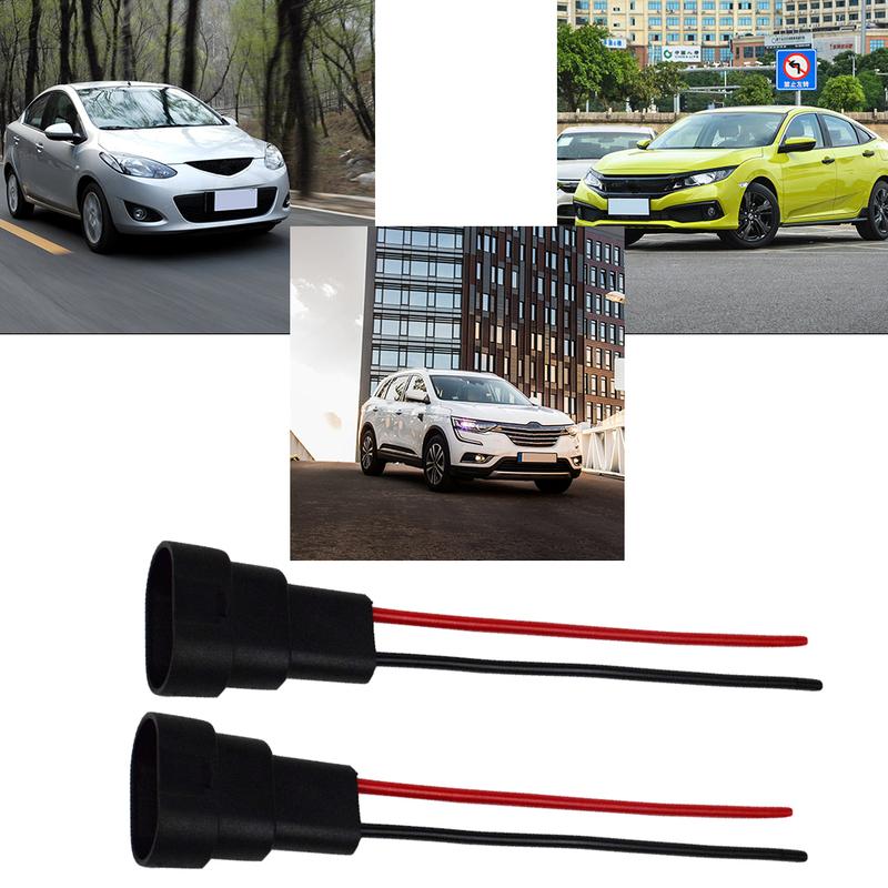 2Pcs HB3 9006 HB4 Bulb Socket Male Adapter Connector for Headlight Fog Lamp Headlight Male Pre-Wired for 9005 H10 Bulb Socket