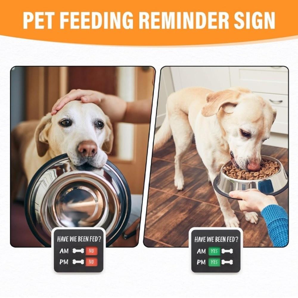 Slider Sign Pet Feeding Reminder Wooden Pill Reminder Kitchen Organization