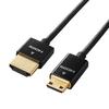 Elecom Mini HDMI Cable 4K X 2K Compatible Super Slim Black 1.5m DH-HD14SSM15BK