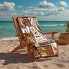 Custom Name Ultra-Soft Beach Towel with Giraffe Theme,Ideal for Pool - Camping, Diving - Perfect Travel Essential, Vibrant Beach Towel.