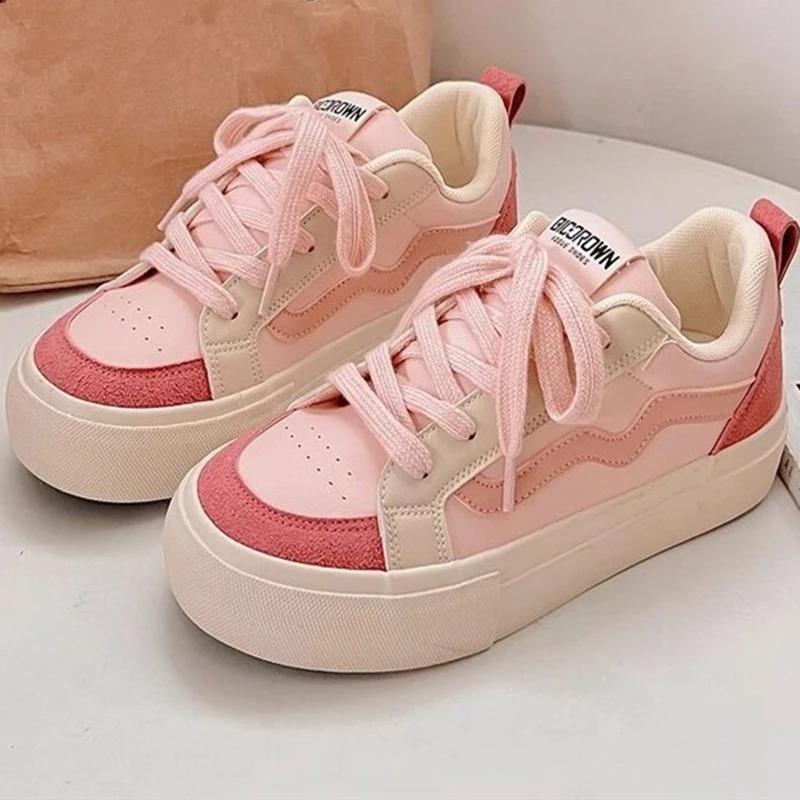 Весна и Осень Новый Стиль Мода Повседневные Удобные Увеличенная Подошва Платформа Износостойкая Женская Спортивная Обувь