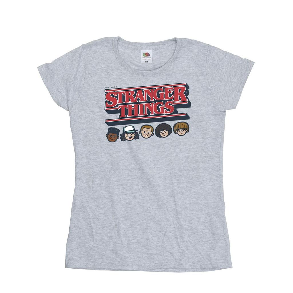 Netflix Womens/Ladies Stranger Things Caricature Logo Cotton T-Shirt