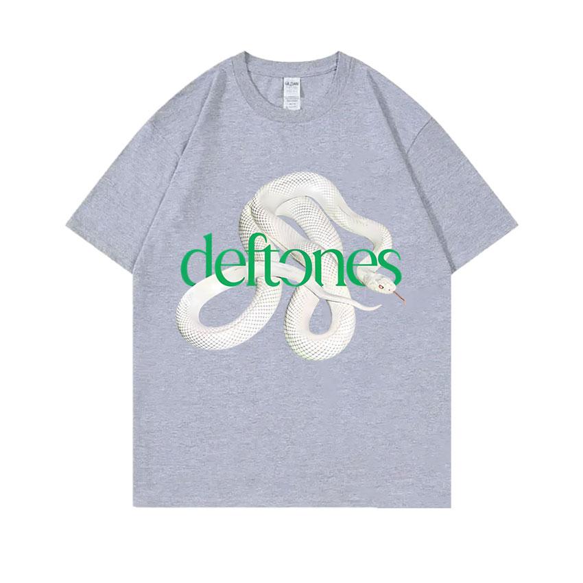 Футболка Deftones для фанатов музыки с принтом змеи. Унисекс, женская, винтажная, альтернативный хэви-метал, оверсайз.