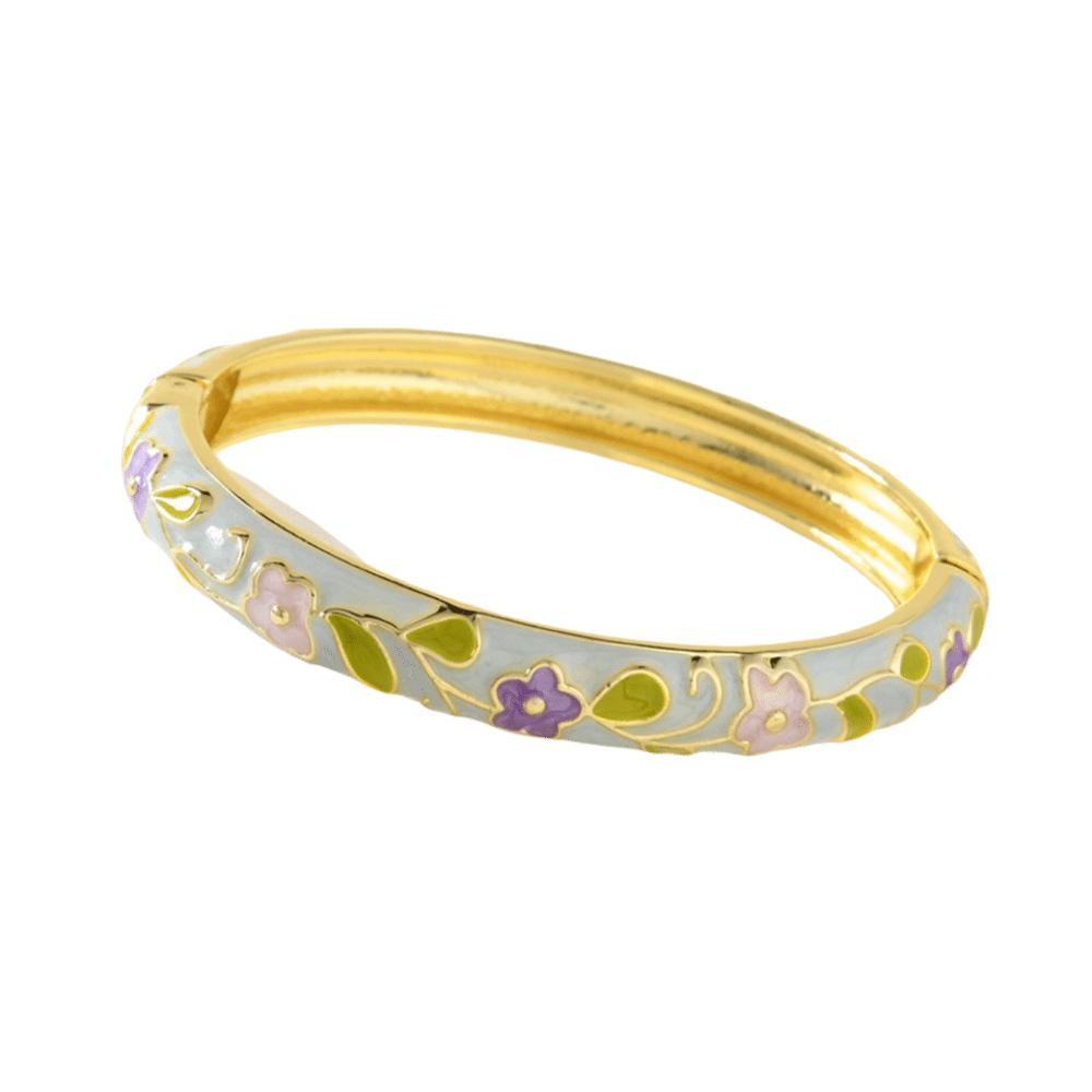 Zinc Zinc Zinc Alloy Enamel Bracelet Floral Motifs Flower Texture Bracelet Dropped Glaze Bracelet African