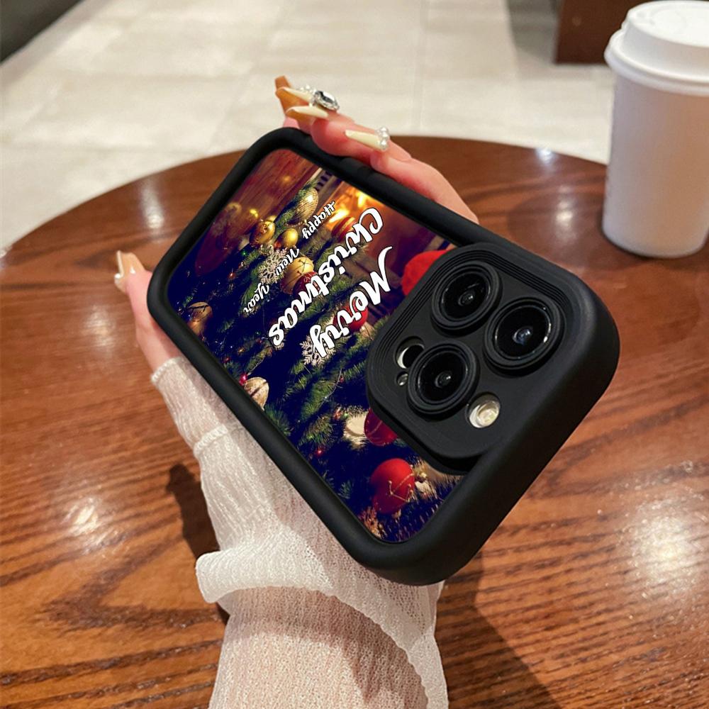 N114 Веселого Рождества desig art С Новым годом Мягкие чехлы для телефонов Angel Eyes для iPhone 16 15 14 13 11 Pro Max 8 7 6s Plus 12 XR XS Max Противоударный чехол