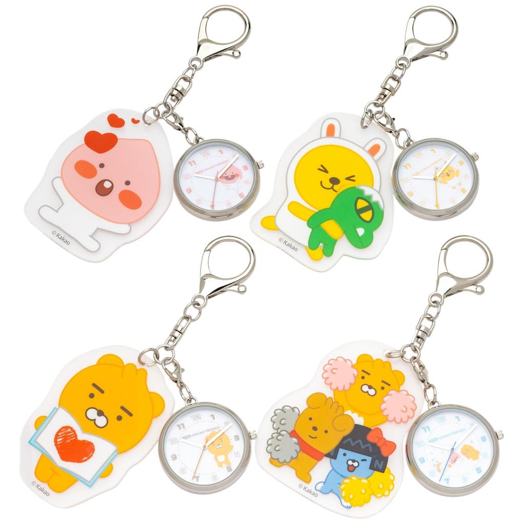 Pocket Watch Keychain Watch Analog Kakao Friends Acrylic Charm Acrylic Keychain Watch Y Apeach HEART [Fieldwork] Women's KKO003-1