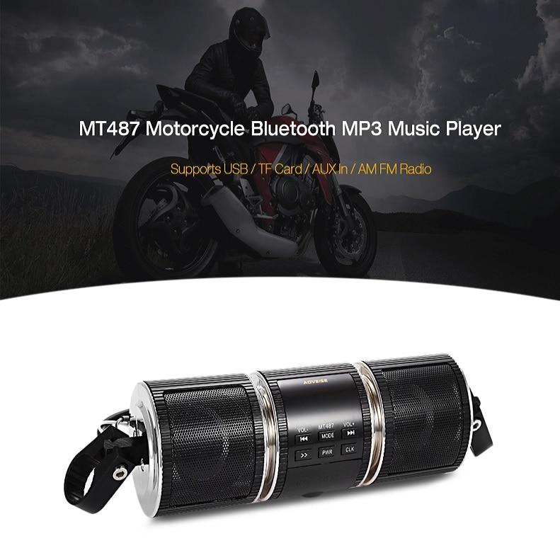 Руль мотоцикла, MP3-плеер, динамик, Bluetooth, музыка, FM-радио, водонепроницаемый регулируемый кронштейн, аудио стерео, 12 В для мотоцикла