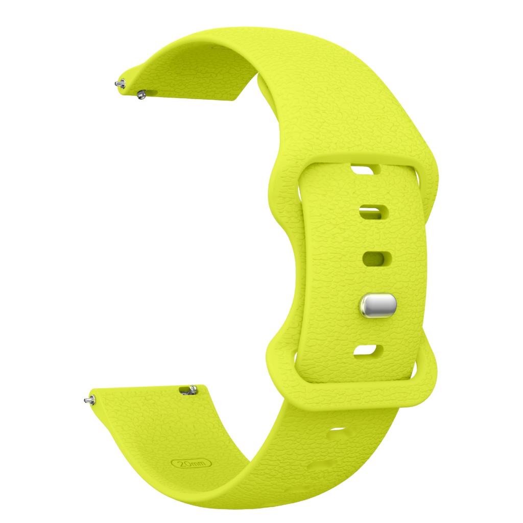 18mm Silicone Watch Band for Huawei Watch GT 6 41mm/GT 5 41mm/GT 4 41mm Litchi Texture Strap with Butterfly Buckle
