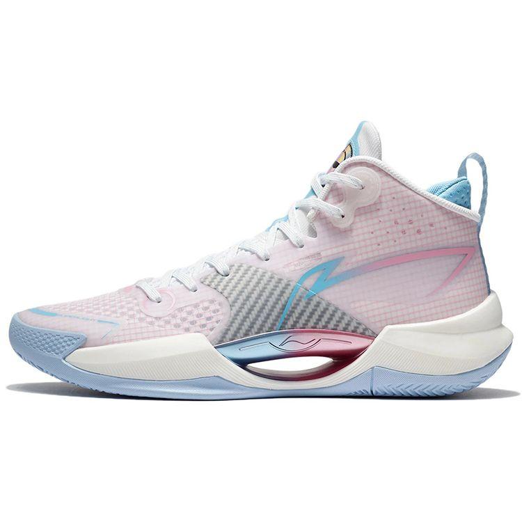 Li-Ning Ultra Light Series Fabric Synthetic Leather TPU Shock Absorption Non-Slip Wear-Resistant Breathable Support Mid-Top Basketball Shoes ABAT115-1