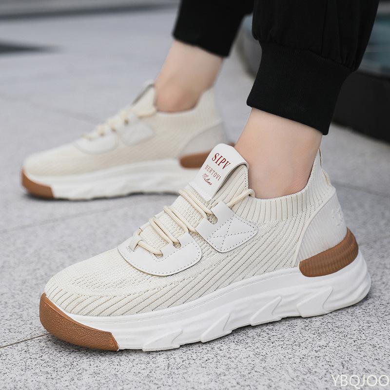 Мужская спортивная обувь Весна и Осень Новая Сетчатая Дышащая Уличная Повседневная Спортивная Толстая Подошва Большого Размера Мужские Вулканизированные Кроссовки