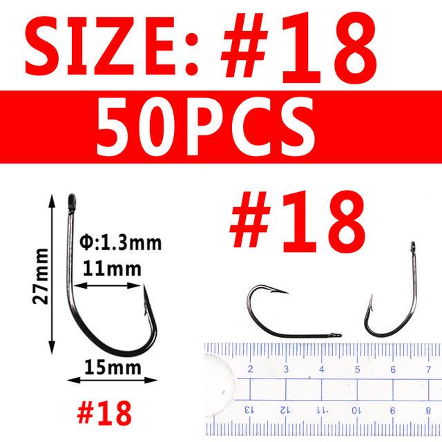 Стальные крючки для рыбалки, 50 шт