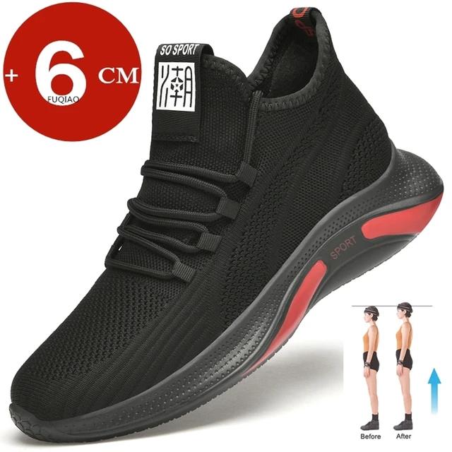 Casual Lift Sneakers Men Elevator Shoes Height Increasing Shoes for Man Insoles 6CM Hidden Heels Sports Inner Heightening Shoes