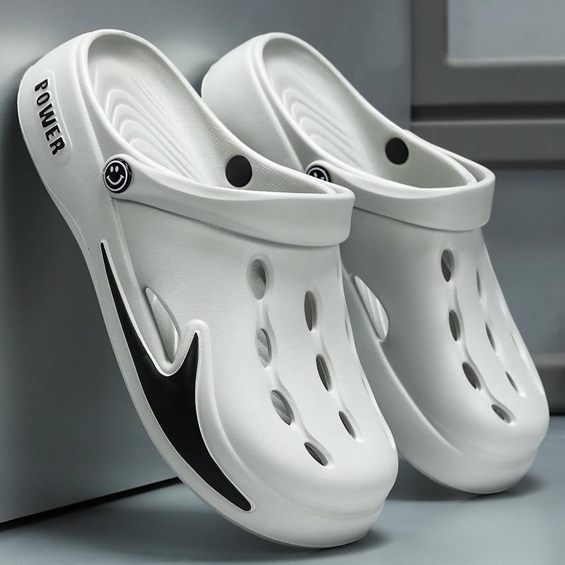 Мужская обувь EVA новая летняя обувь с отверстиями мужские дышащие шлепанцы для ходьбы мужские уличные пляжные сандалии мужские на одной педали