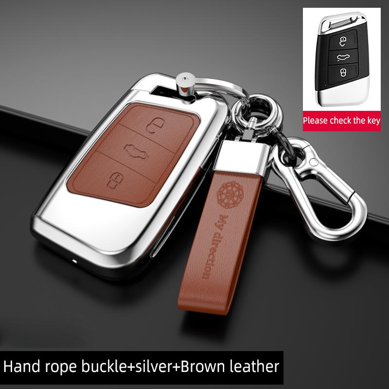 Чехол-держатель для дистанционного ключа автомобиля из цинкового сплава, брелок для Volkswagen Magotan Passat B8 Golf для Skoda Superb A7, аксессуары оптом