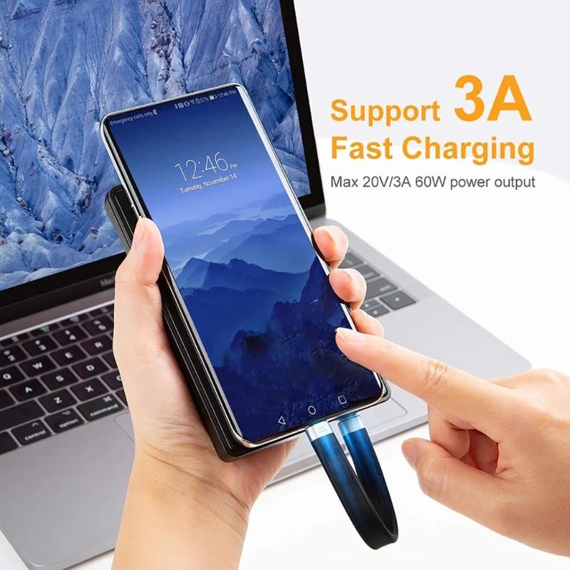 Кабель-провод для синхронизации данных Type C на Type-C/USB A, 3A, для быстрой зарядки планшетов, ноутбуков и камер с питанием Type-C