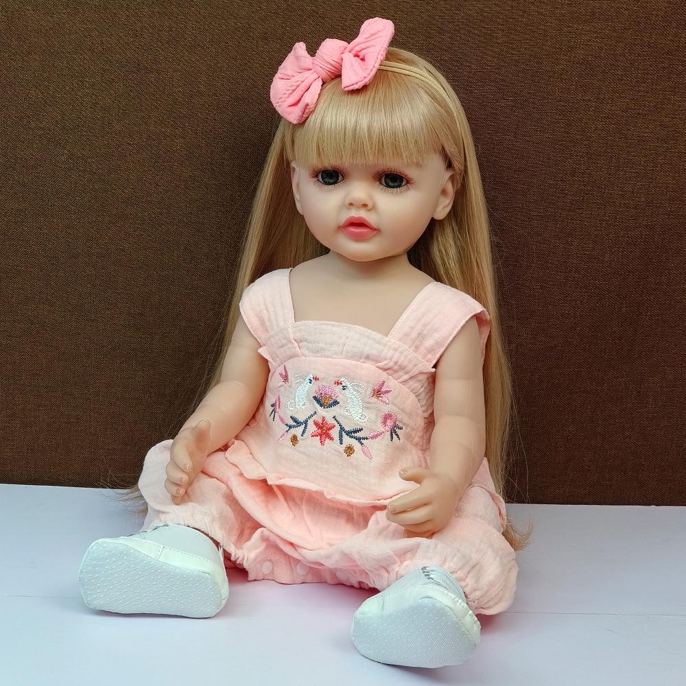 22-дюймовая фэнтезийная кукла Reborn для девочек, 55 см, полностью виниловая кукла-симулятор возрождения тела, может принять ванну, принцесса одевается, детские куклы, игрушки для детей, рождественские подарки