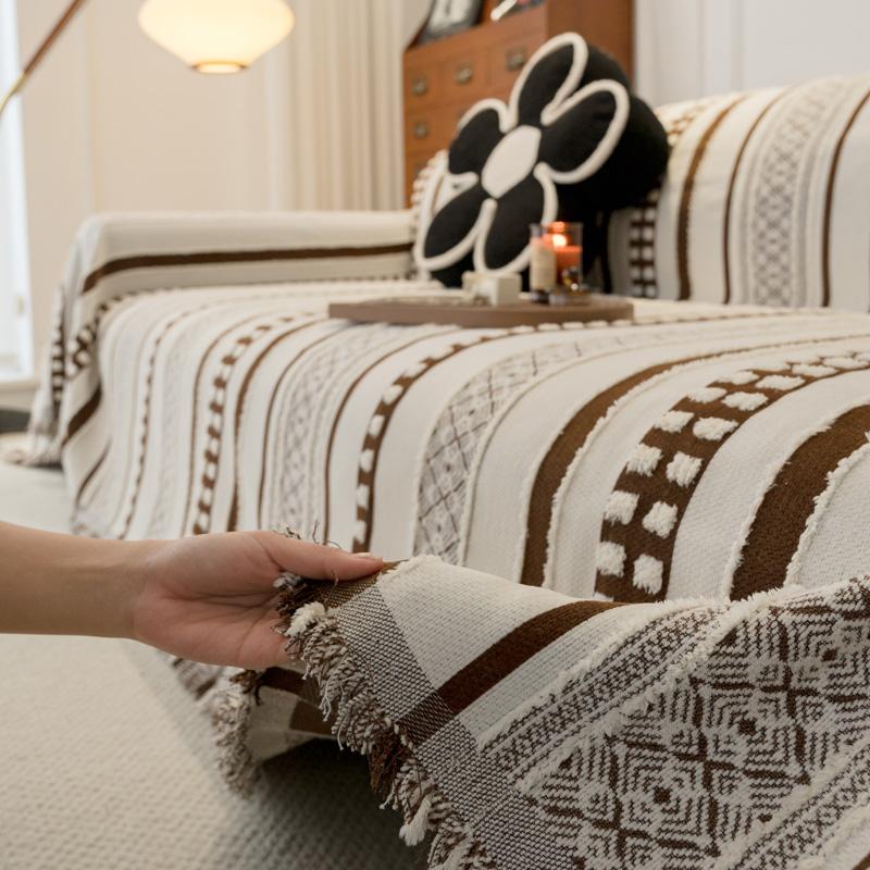 Одеяло с кисточками из шенилла, универсальное, на все сезоны, чехлы для диванов, пылезащитное, против царапин, защита для дивана, ковер