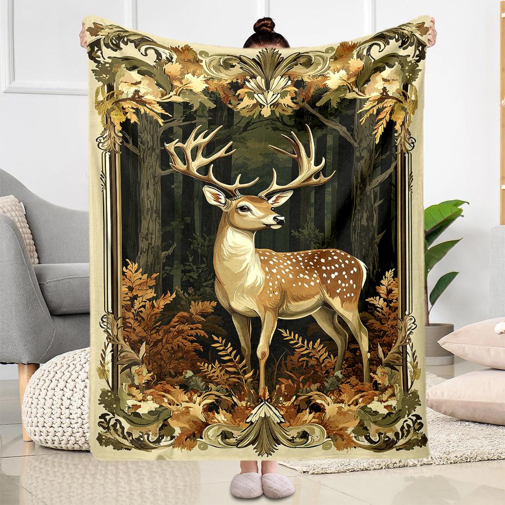 Deer In The Forest Blankets are suitable for living rooms, bedrooms, camping, and other places, making them an ideal choice for gifts.
