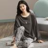 M-5XL Winter Pajamas Women's Korean Version Long-sleeved Homewear Suit Loose Large Size Two-piece Suit Can Be Worn Outside