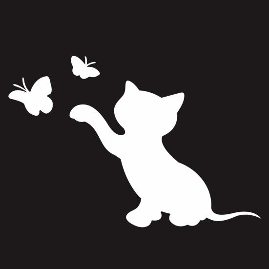 Car Accessories Decal Car Accessoriestoon Design Good Visual Effect Waterproof Funny Cat Butterfly Truck Car Accessories Sticker