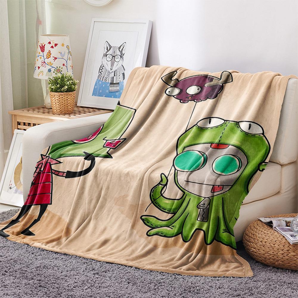 ZIM Print Flannel Blanket, High quality Comfortable for All Seasons, Home Decor, Warmth and Comfort
