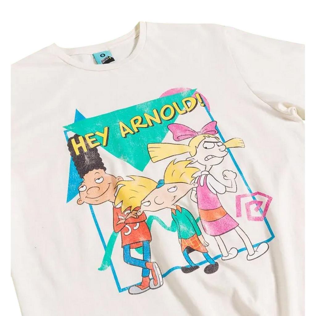 NICKELODEON Унисекс футболка для взрослых Arnold в стиле ретро