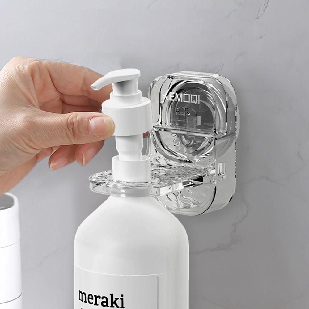 No Punching Shampoo Hanger Hooks Adjustable Lotion Hand Soap Bottle Support Frame