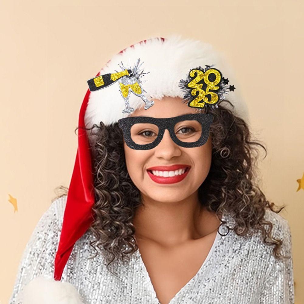 3 шт. забавные черные золотые очки мультфильм звезда цвет полосатая оправа очки новогоднее одеваются