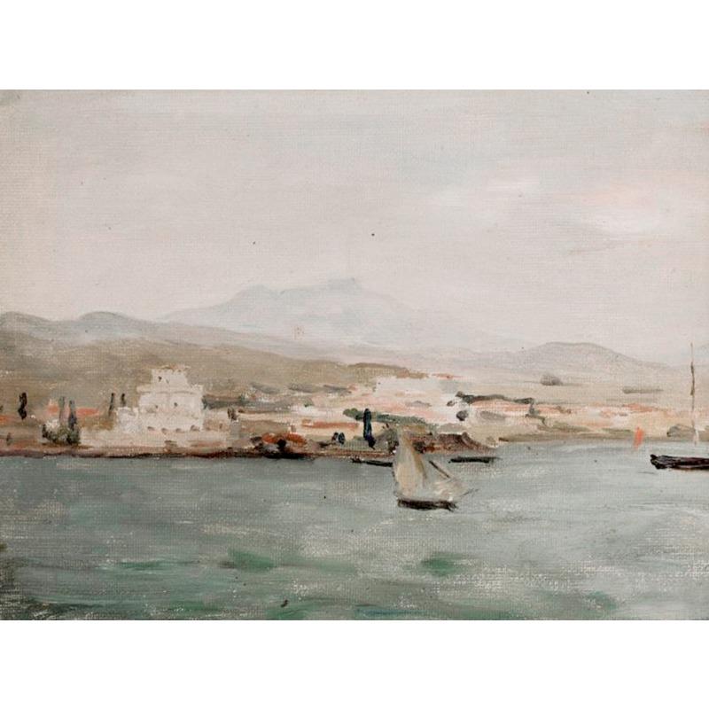 Vintage Mediterranean Coastal Landscape Posters and Prints Canvas Printing Wall Art Picture for Living Room Home Decoration