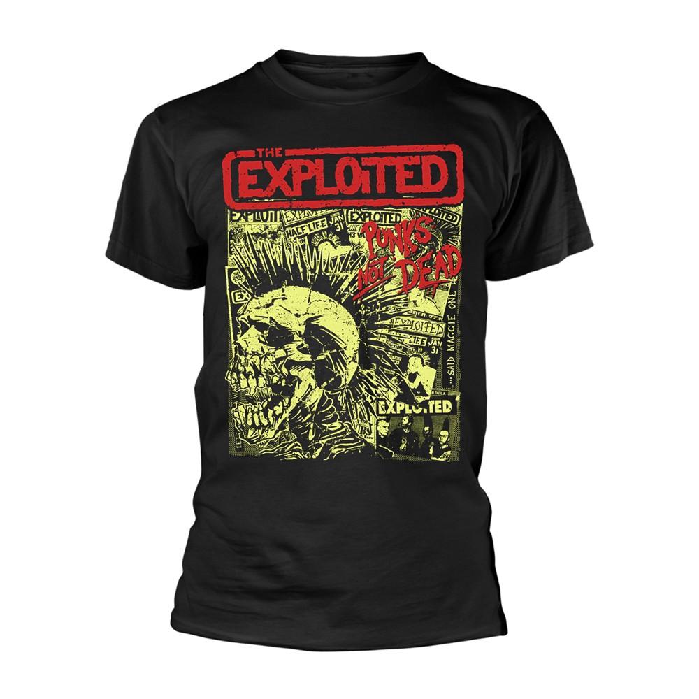 Men's Exploited Punks Not Dead (black) T-shirt XX-Large Black