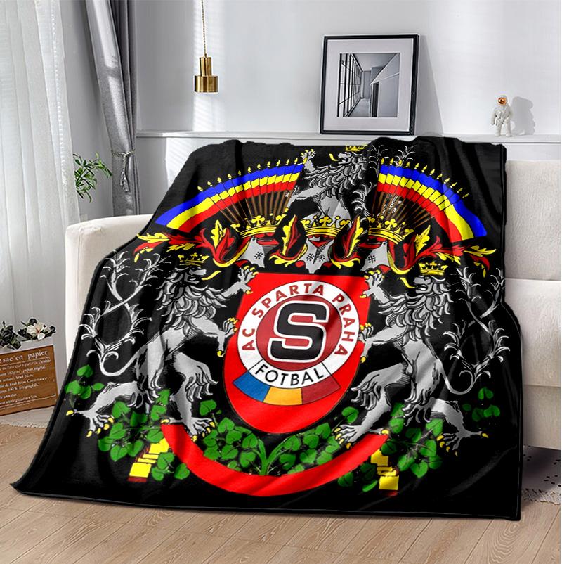 Ac Sparta Praha Flannel Blanket Soft Warm All-Season Throw, Design for Camping, Car Travel, Hiking Sofa, Bed, Office Perfect Gift for Parties