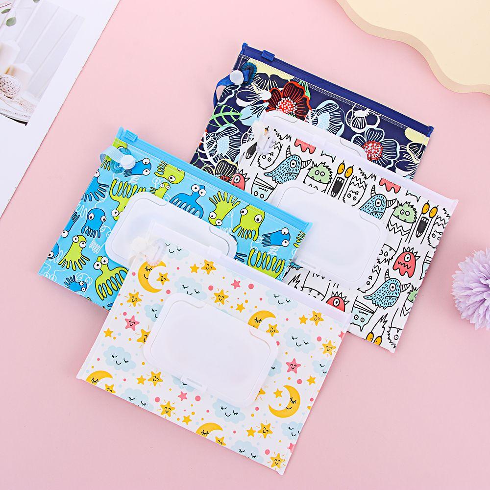 Outdoor Baby Product Flip Cover Tissue Box Stroller Accessories Cosmetic Pouch Wet Wipes Bag
