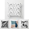 Stylish Geometric Cushion Cover With Dotted Grid And Triangular Patterns For Modern Decor