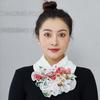 Женский цветной нагрудник плюс бархатный толстый цветочный воротник модный защитный воротник для шеи накладной воротник