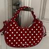 2025 Autumn New Retro French Polka Dot Bow Hand Bag High Value Fashion Messenger Handbag Bag Women