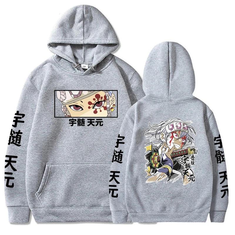 Japanese Anime Tengen Uzui Hoodie Fashion Design Men's Women's Sweatshirt Fleece Oversized Couples Casual Streetwear Hoodies
